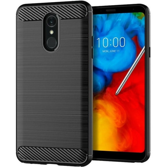 For LG Stylo 4+ Plus Case, Heavy-Duty Shockproof Protective Case Armor Guard Shield, Shock Adsorption, Drop Protection [Black]