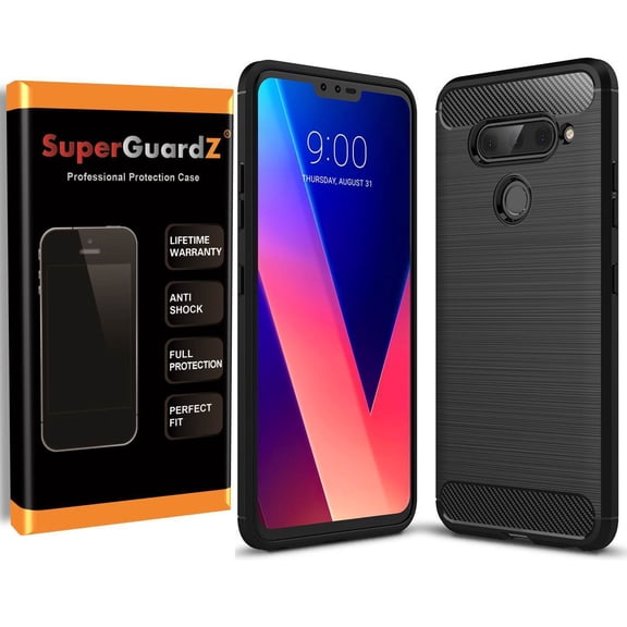 For LG V40 ThinQ Case, SuperGuardZ Slim Heavy-Duty Shockproof Protection Cover Armor Shield Guard + LED Stylus Pen