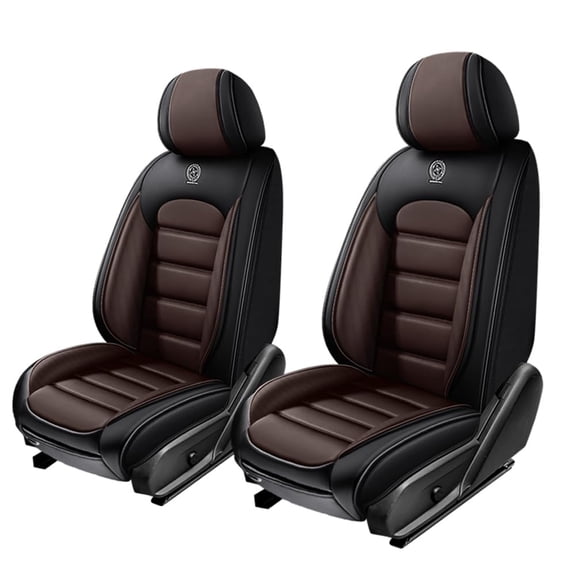 For Land Rover 98% Car Models,2PCS Leather Car Seat Cushions,Seat Cover for Cars,Automotive Interior Seats(Standard-Black+Coffee)