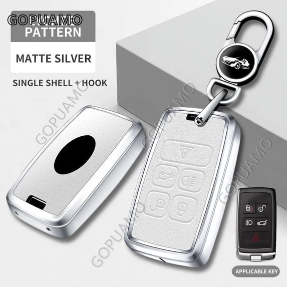 For Land Rover A 5 buttons Range Rover Evoque Discovery Sport Velar Zinc alloy+leather Car Key Case Accessories
