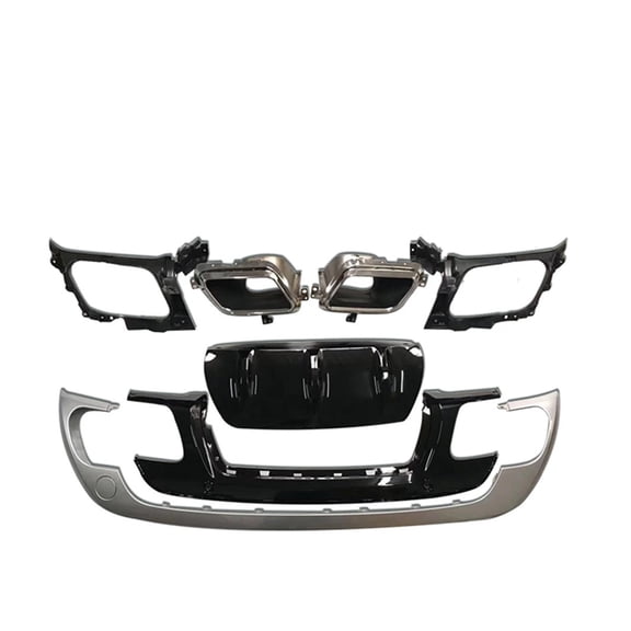 For Land-Rover For Range-Rover Velar 2017-2023 Rear Bumper Diffuser Lip Black/Silver Frame Spoiler Plate Splitter Body Kit