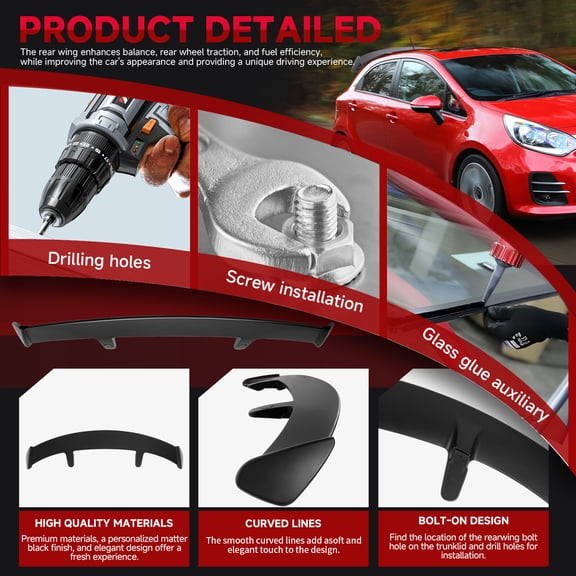 For Land Rover Range Rover Sport 52'' Matte Rear Roof Top Trunk Spoiler Wing Lip
