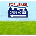 thumbnail image 1 of For Lease Open House Left (18" x 24") Yard Sign, Includes Metal Step Stake, 1 of 6