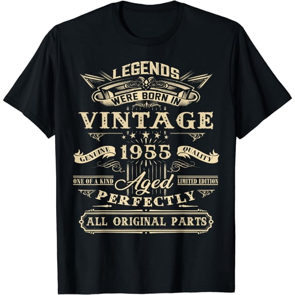 For Legends Born 1955 69 Yrs Old Vintage T-Shirt