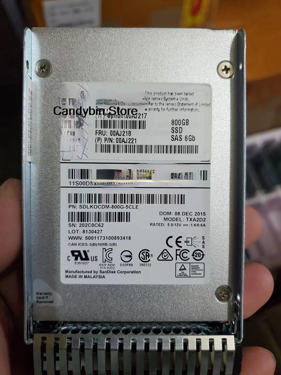 For Lenovo IBM X3650 M5 X3550 M5 X3850 X5 X6 SSD 800G SAS SSD