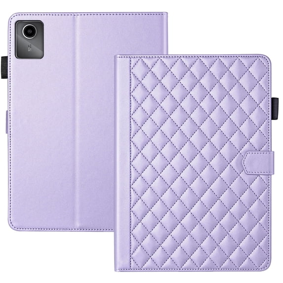 for Lenovo Idea Tab 11 inch 2025 (TB-336ZU/TB-336FU) Case, Rhombus Pattern Multiple Viewing Angles Stand Slim Folio Cover (Purple)