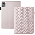 thumbnail image 1 of for Lenovo Idea Tab 11 inch 2025 (TB-336ZU/TB-336FU) Case, Rhombus Pattern Multiple Viewing Angles Stand Slim Folio Cover (Rose Gold), 1 of 6