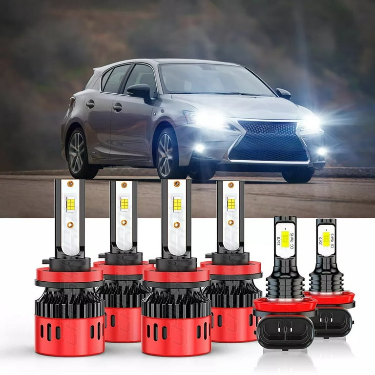For Lexus CT200h 2011-2016 2017 LED Headlight High Low Beam + Fog