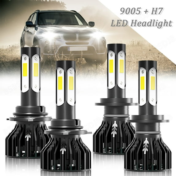 For Lexus ES350 2007 2008 2009 Combo 9005 H7 LED Headlight High Low Bulbs Kit US