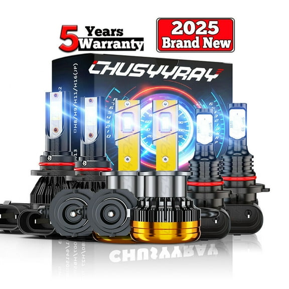 For Lexus ES350 2007-2012 6pc LED Headlight Set High&Low Beam + Fog Light Bulbs