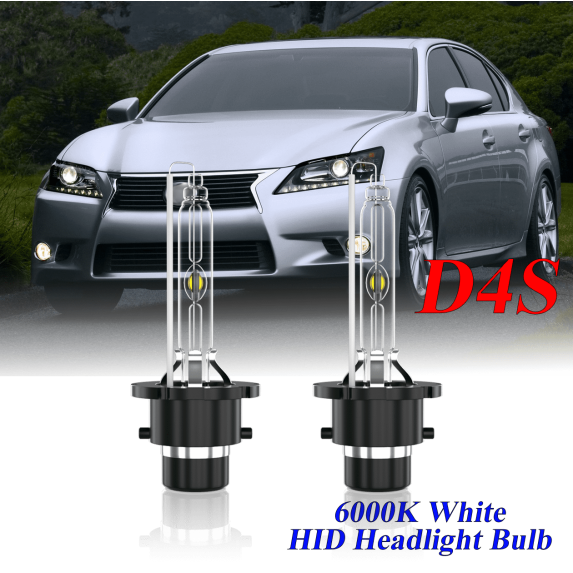 For Lexus GS350 2007-2015 D4S HID Headlight High/Low Beam 6000K Crystal White Xenon Bulbs Set 2