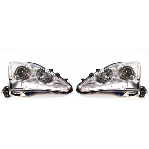 For Lexus IS250 / 350 Headlight 2006 2007 2008 Pair Driver and Passenger Side HID w/ Adaptive Front Lighting System For LX2502133 | 81070-53240