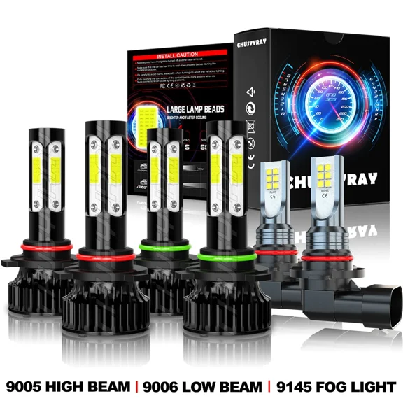 For Lexus LS430 2001-2006-Combo LED Headlight High&Low Beam+Fog Light Bulbs Kit