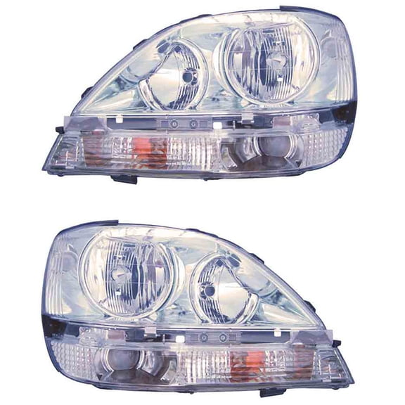 For Lexus RX300 2001 2002 2003 Pair Headlights - BuyAutoParts