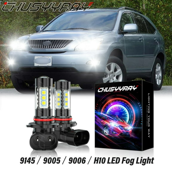 For Lexus RX330 2004 2005 2006 LED Fog Light Bulbs High Power 6000K White - 2Pcs, Plug and play