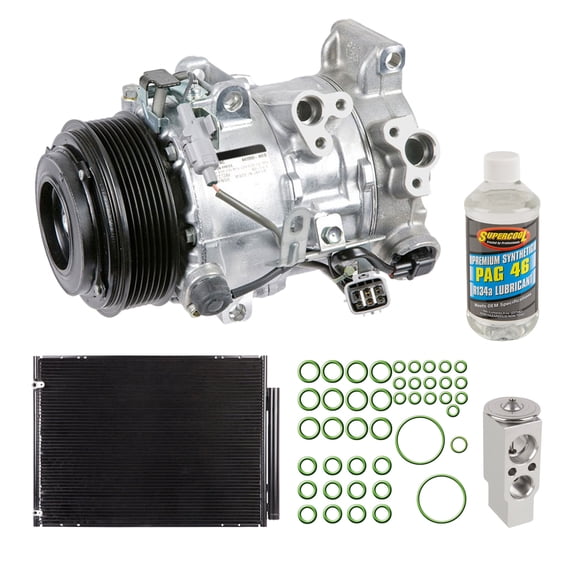 For Lexus RX350 2007 2008 2009 OEM AC Compressor w/ Condenser Drier - BuyAutoParts
