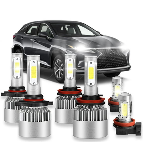 For Lexus RX350 2010-2015 Combo LED Headlight High Low Beam & Fog Light Bulbs 6X