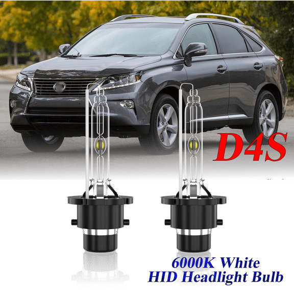 For Lexus RX350 2010-2015 D4S HID Headlight High/Low Beam 6000K Crystal White Xenon Bulbs Set 2