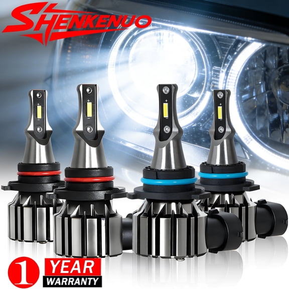 For Lexus SC300 1992-1999 2000 LED Headlight Bulbs High/Low Beam 9006 & 9005 6000K White 4Pcs Super Bright Plug-and-Play