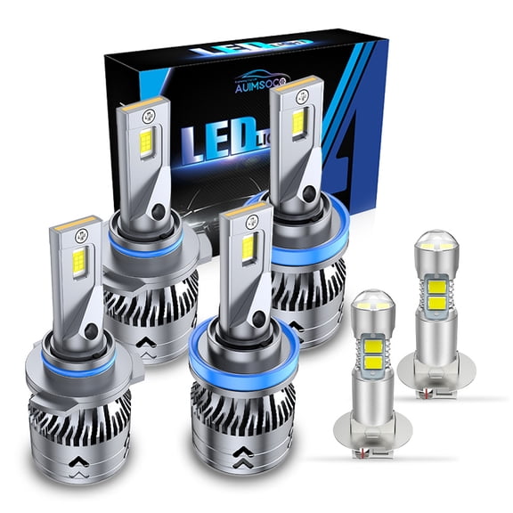 For Lexus SC300 1994-2000 6pcs LED Headlight High/Low Beam + Fog light Bulbs 12000LM 50000 Hours Lifespan No Hyper Flash