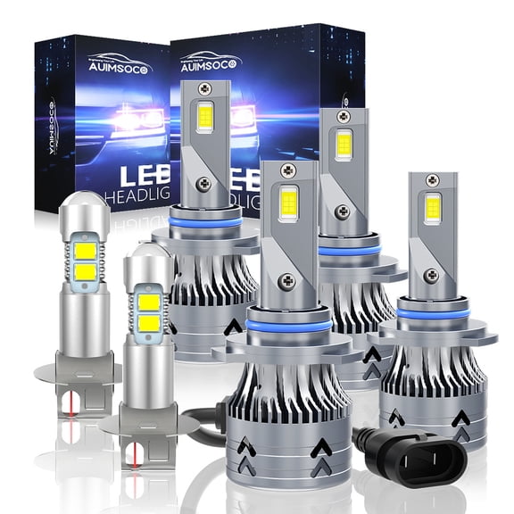 For Lexus SC300 1994-2000 Coupe 2-Door 6x Bulbs LED Headlights Hi/Low Beams + Fog Lights 6000K 50000 Hours Lifespan No Hyper Flash