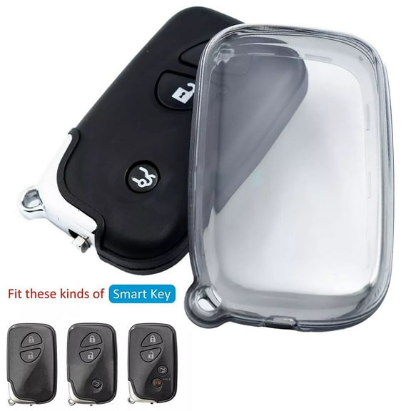 For Lexus Smart Car Key Fob Case Cover Holder 2 3 4 Buttons Black Transparent