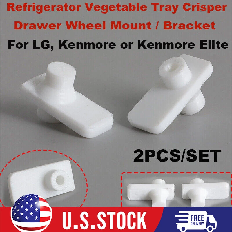 For Lg Refrigerator Vegetable Tray Crisper Drawer Wheel Mount Mcr620965 L+ R Set