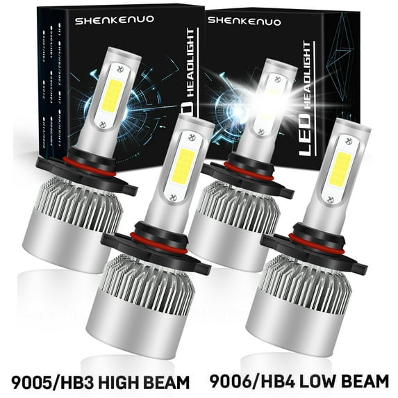 For Lincoln Navigator 2003 2004 2005 2006 Led Headlight Bulbs 9006 9005 High&Low Beam White 4pcs