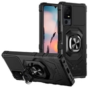 For Lively Jitterbug Smart 4 Robotic Ring Kickstand Phone Case - Black