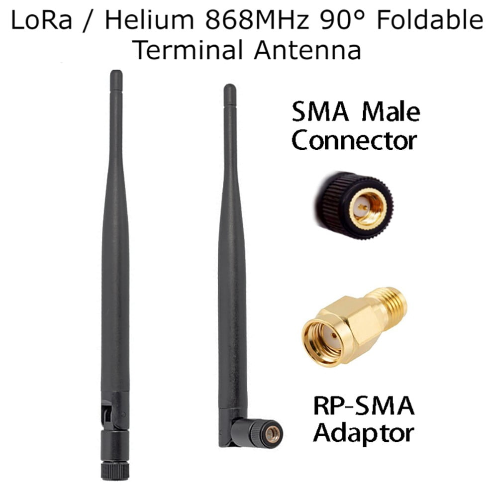 Magnetic Mount Mini Whip LoRa 868MHz Antenna - 3dBi, 3m Cable, SMA/RP-SMA For Helium Hotspots & IoT-985965