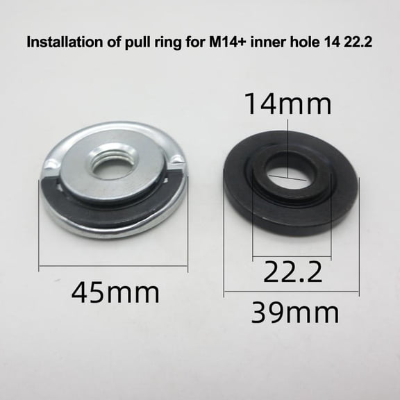 For M14 Quick Release Self-Locking Grinder Pressing Plate Flange Nut Power Chuck Set D