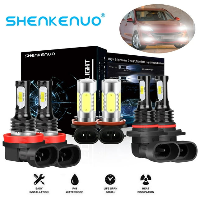 For MAZDA 3 2010 2011 2012 2013 6x LED Headlight Bulbs High Low Beam