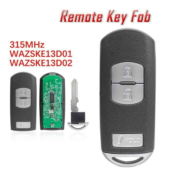 For MAZDA 3 CX-3 CX-5 CX-9 Keyless Smart Remote Key Fob WAZSKE13D01 + New KEY 3B