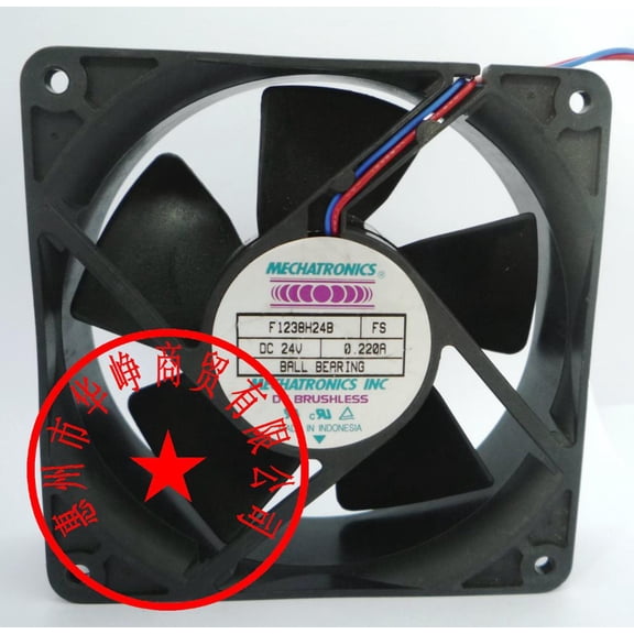 For MECHATRONICS F1238H24B DC 24V 0.220A 120x120x38mm 2-Wire 120x120x38mm Server Cooling Fan