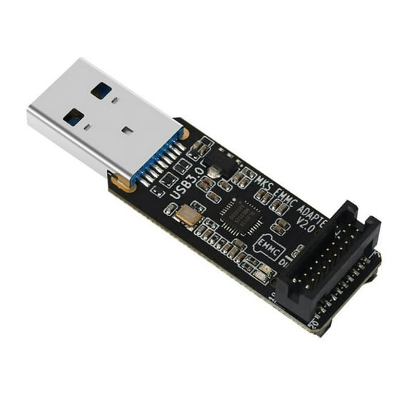 For MKS EMMC-ADAPTER V2 USB 3.0 Card Reader for MKS EMMC Module Micro-SD TF Card MKS Pi MKS SKIPR PCB Black,1 x EMMC-Adapter V2