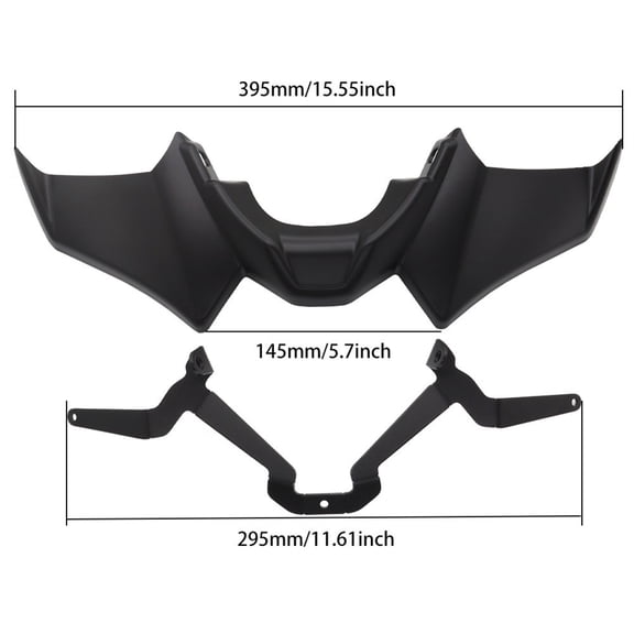 For MT07 Sport Downforce Naked Front Spoilers Aerodynamic Wing Deflector