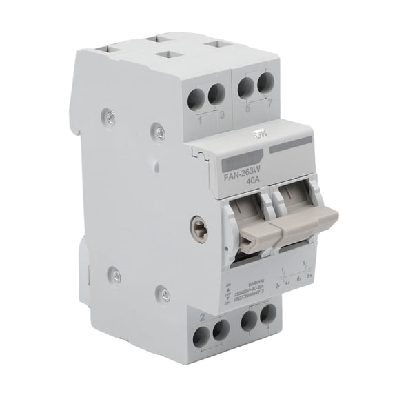 For MTS Dual Power Interlock Circuit Breaker 2P Manual Transfer Switch 1PCS 40A 63A (40A)
