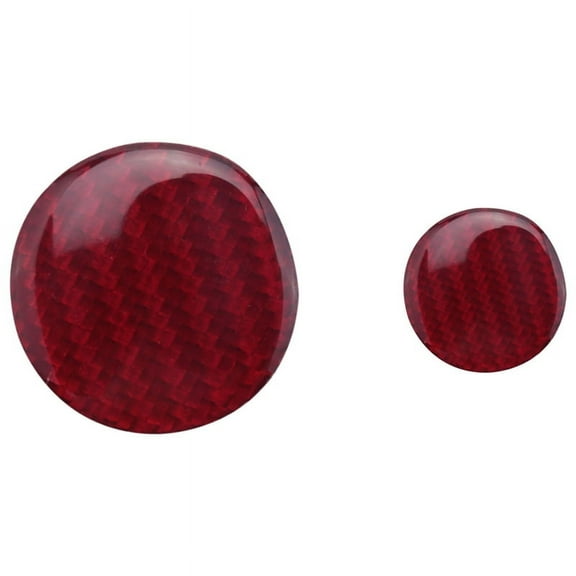 For MX-5 Miata Roadster MX5 ND 2016+ Center Console Multimedia Button Cover Trim Red Carbon Fiber Sticker 2PCS