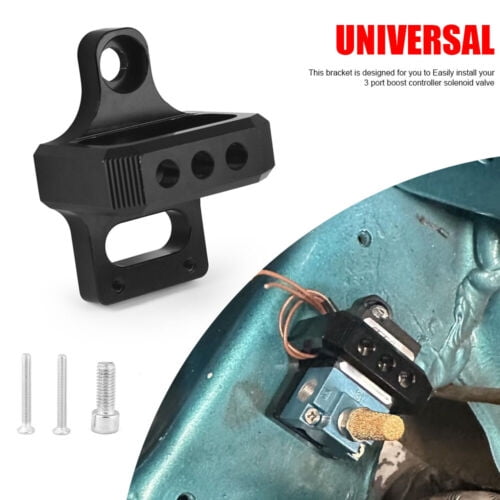 For Mac AEM Boost Controller Solenoid Valve Mount Holder Bracket Billet 3 Port