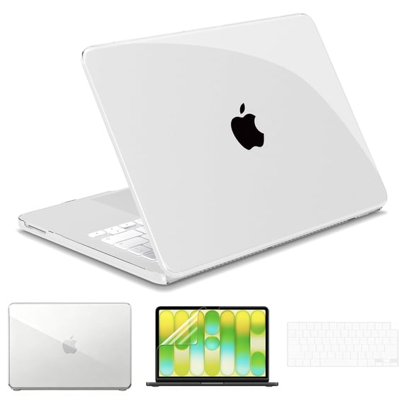 For MacBook Neo 13 Inch Hard Shell Case (2026 Model A3404)+Keyboard Cover+Screen Protector, Lightweight & Scratch-Resistant, Crystal Clear