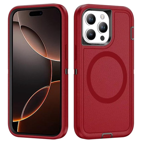For Magsafe Armor Shockproof Defender Phone Cases For iPhone 17 16 15 Pro Max Plus Air Case Heavy Duty Protector Cover