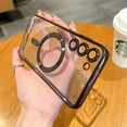 thumbnail image 1 of For Magsafe Plating Clear Magnetic Wireless Charge Case For Samsung Galaxy S22 S21 S20 FE S23 Note 20 Ultra Plus Soft TPU Cover, 1 of 7