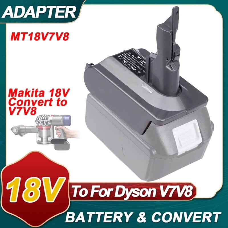 For Makita/Dewalt/Milwaukee 18V Lithium Battery Adapter Converter To for Dyson V6/V7/V8 Battery Cordless Vacuum Cleaner tool Use