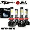 thumbnail image 1 of For Malibu LTZ 2008 2009 2010 2011 2012 Headlights,H9 High Beam+H11 Low Beam Bulbs,4pcs, 1 of 11
