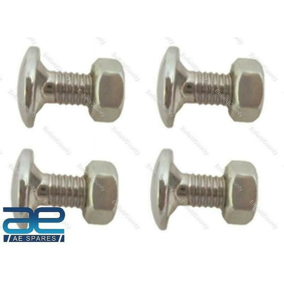 For Massey Ferguson 35 Bonnet Bolt Steel Chrome Set Of 4 Pcs
