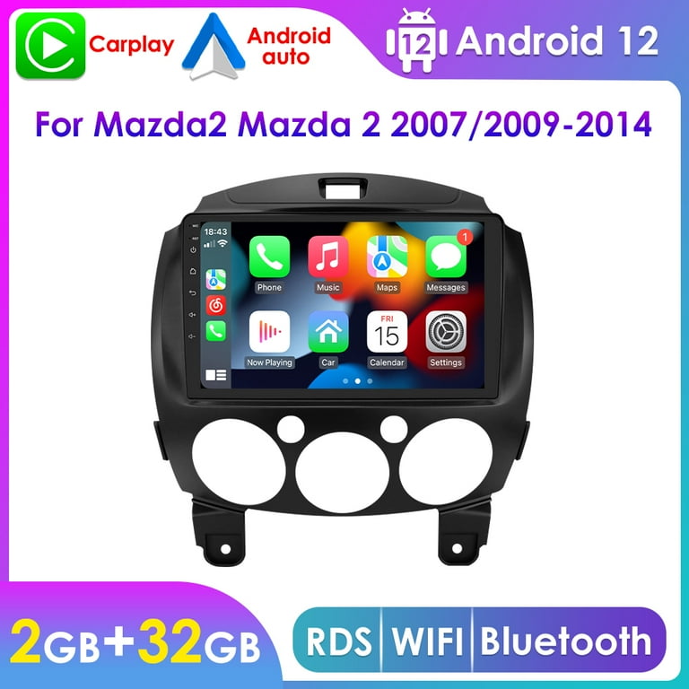 2007-2014 Mazda 2 Android 12.0, Carplay 2GB + 32GB, GPS, Wifi, Car