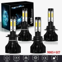 For Mazda 3 2004-2009 Headlights,9005 H7 High and Low Beam Bulbs 4pcs