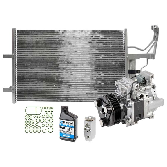 For Mazda 3 & 5 AC Compressor w/ A/C Condenser & Repair Kit - BuyAutoParts