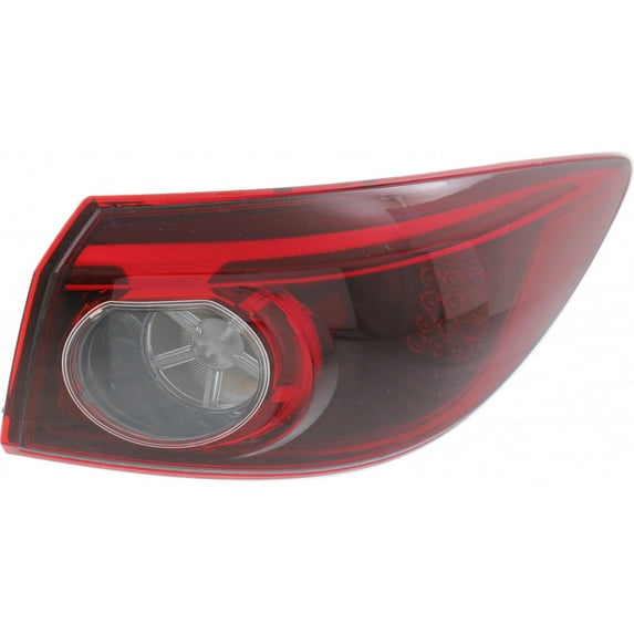 For Mazda 3 Sedan 3/31/2014 2015 Tail Light Assembly LED Type Black Bezel Outer Passenger Side CAPA Certified | MA2805114 | BHN2-51-150E
