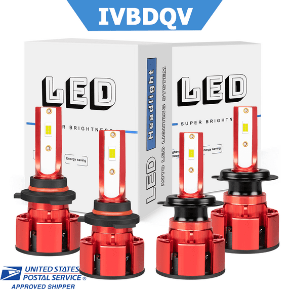 For Mazda 5 2006-2010 LED Headlights Combo 9005 High Beam+H7 Low Beam Bulb Kit 4Pcs Bright White
